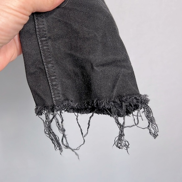 Rag & Bone Black Raw Hem Skinny Ankle Jeans size 24 - Picture 3 of 10